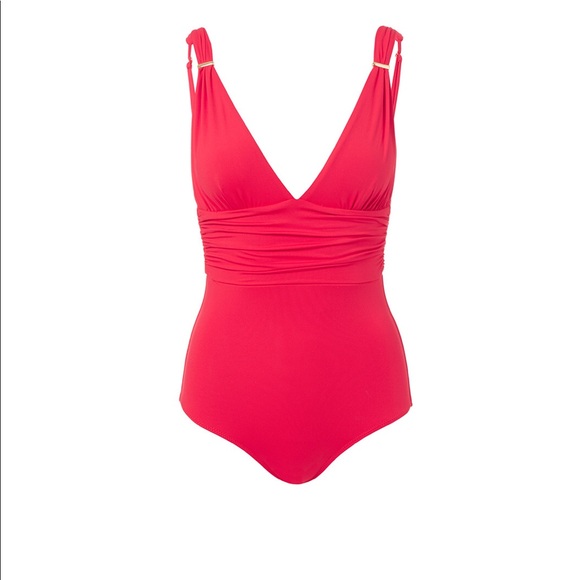 PANAREA RED CLASSIC RUCHED SWIMSUIT - Picture 3 of 3